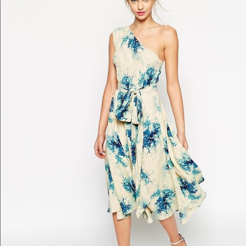 ASOS Midi Dress In Porcelain Flower Print 14